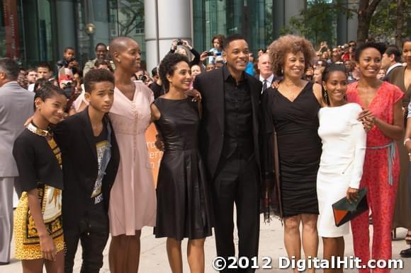 Willow Smith, Jaden Smith, Sidra Smith, Shola Lynch, Will Smith, Angela Davis, Jada Pinkett Smith and Eisa Davis at the Free Angela & All Political Prisoners premiere