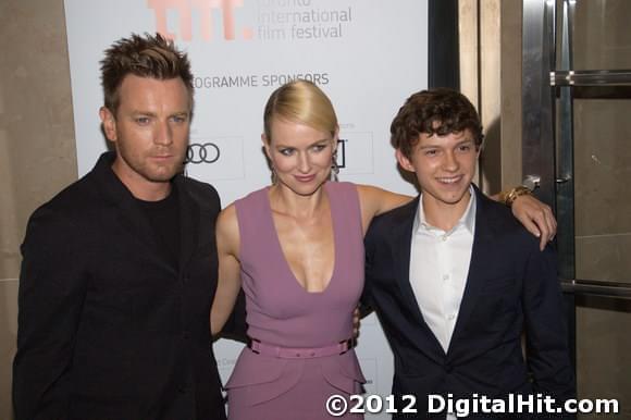 Ewan McGregor, Naomi Watts and Tom Holland at The Impossible premiere | 37th Toronto International Film Festival