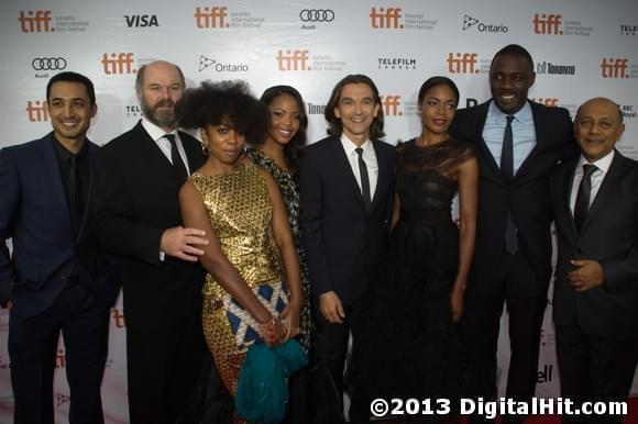 Riaad Moosa, Deon Lotz, Lindiwe Matshikiza, Terry Pheto, Justin Chadwick, Naomie Harris, Idris Elba and Anant Singh | Mandela: Long Walk to Freedom premiere | 38th Toronto International Film Festival