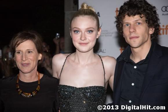 Kelly Reichardt, Dakota Fanning and Jesse Eisenberg | Night Moves premiere | 38th Toronto International Film Festival