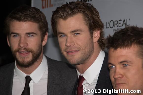 Liam Hemsworth, Chris Hemsworth and Luke Hemsworth | Rush premiere | 38th Toronto International Film Festival