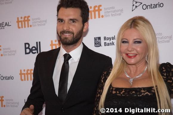 Andrea Iervolino and Monika Bacardi at The Humbling premiere | 39th Toronto International Film Festival