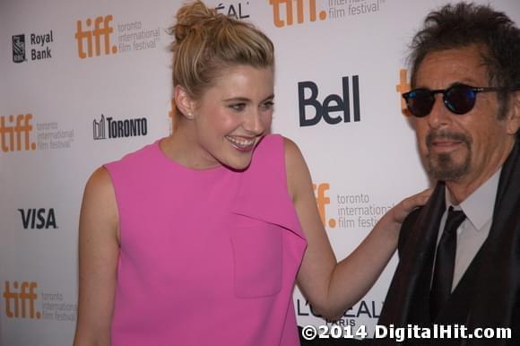 Greta Gerwig and Al Pacino at The Humbling premiere | 39th Toronto International Film Festival