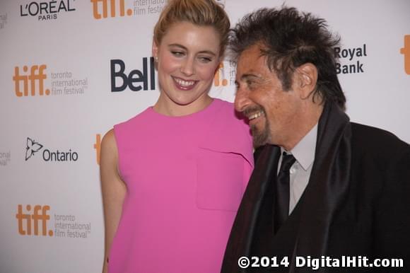 Greta Gerwig and Al Pacino at The Humbling premiere | 39th Toronto International Film Festival