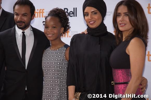 Photo: Picture of Mohammed Saeed Harib, Quvenzhané Wallis, Fatma Al Remaihi and Salma Hayek | Kahlil Gibran's The Prophet premiere | 39th Toronto International Film Festival TIFF2014-d3c-0116.jpg