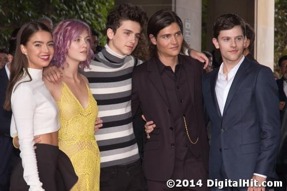 Katherine C. Hughes, Olivia Crocicchia, Timothée Chalamet, Will Peltz and Travis Tope | Men, Women & Children premiere | 39th Toronto International Film Festival