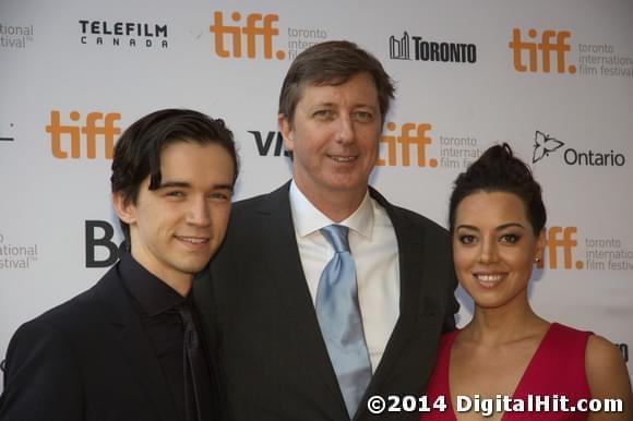 Liam Aiken, Hal Hartley and Aubrey Plaza | Ned Rifle premiere | 39th Toronto International Film Festival