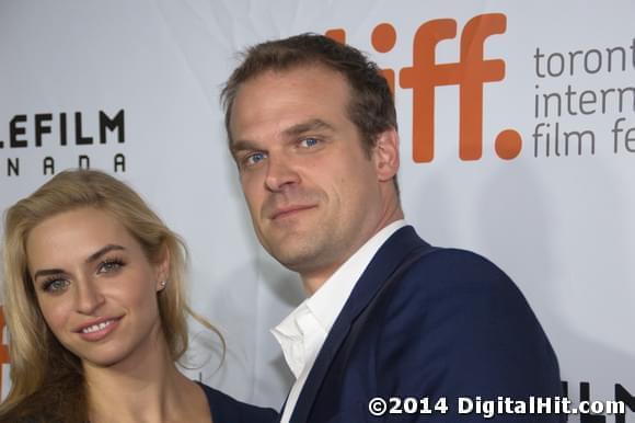 Margaret Judson and David Harbour at The Equalizer premiere | 39th Toronto International Film Festival