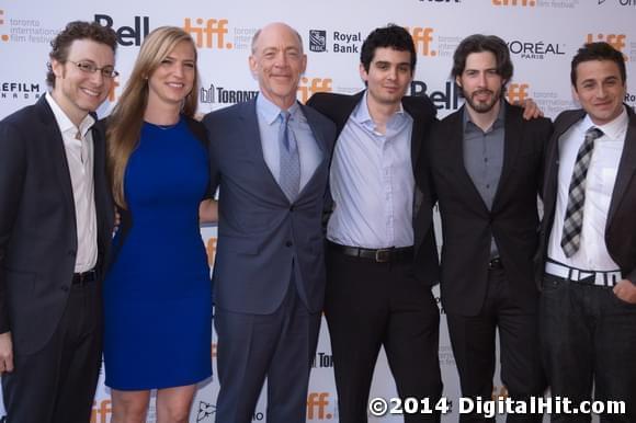 Nicholas Britell, Helen Estabrook, J.K. Simmons, Damien Chazelle, Jason Reitman and Justin Hurwitz | Whiplash premiere | 39th Toronto International Film Festival