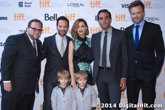 Ross Katz, Nick Kroll, Rose Byrne, Bobby Cannavale, Joel McHale, Caleb Paddock and Matthew Paddock | Adult Beginners premiere | 39th Toronto International Film Festival