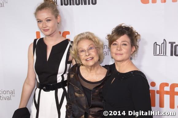 Lyla Anne Porter, Dawn Greenhalgh and Megan Follows | Maps to the Stars premiere | 39th Toronto International Film Festival
