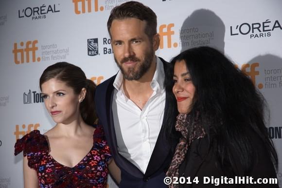 Anna Kendrick, Ryan Reynolds and Marjane Satrapi at The Voices premiere | 39th Toronto International Film Festival