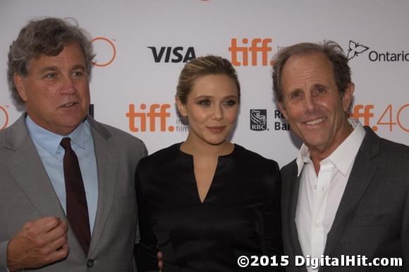 Tom Bernard, Elizabeth Olsen and Marc Abraham | I Saw the Light premiere | 40th Toronto International Film Festival