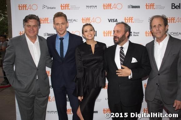 G. Marq Roswell, Tom Hiddleston, Elizabeth Olsen, Aaron L. Gilbert and Marc Abraham | I Saw the Light premiere | 40th Toronto International Film Festival