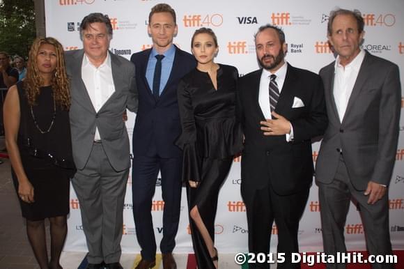 Brenda Gilbert, G. Marq Roswell, Tom Hiddleston, Elizabeth Olsen, Aaron L. Gilbert and Marc Abraham | I Saw the Light premiere | 40th Toronto International Film Festival