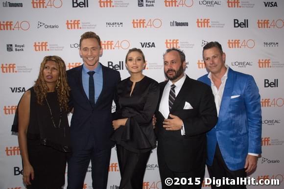 Brenda Gilbert, Tom Hiddleston, Elizabeth Olsen and Aaron L. Gilbert | I Saw the Light premiere | 40th Toronto International Film Festival