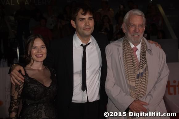 Celina Sinden, Rossif Sutherland and Donald Sutherland | Hyena Road premiere | 40th Toronto International Film Festival