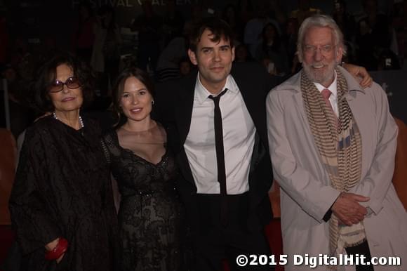 Francine Racette, Celina Sinden, Rossif Sutherland and Donald Sutherland | Hyena Road premiere | 40th Toronto International Film Festival