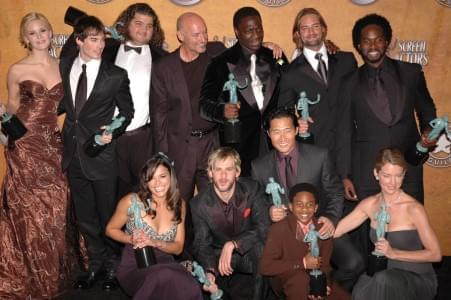 Photo: Picture of Maggie Grace, Ian Somerhalder, Jorge Garcia, Terry O'Quinn, Adewale Akinnoye-Agbage, Josh Holloway, Harold Perrineau, Michelle Rodriguez, Dominic Monaghan, Daniel Dae Kim, Malcolm David Kelley and Cynthia Watros | 12th Annual Screen Actors Guild Awards sag12-0236.jpg